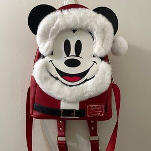 NWT Disney Loungefly Mini Backpack Santa Mickey Mouse - New With Tags